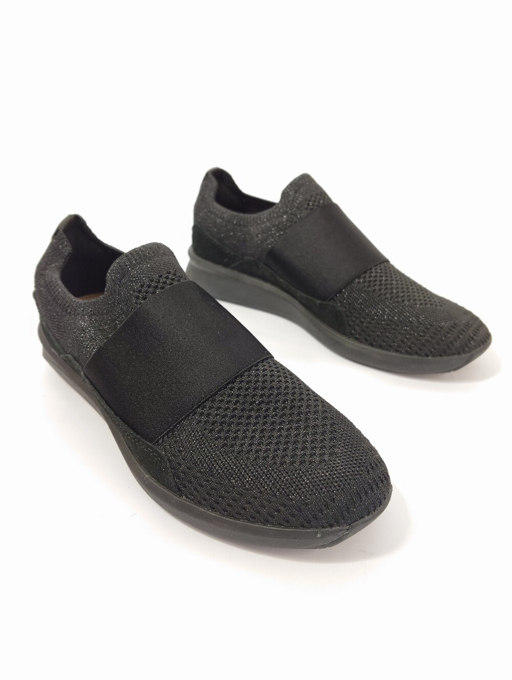 Clarks Black Knit Slip-On Comfort Sneakers Size 8.5M